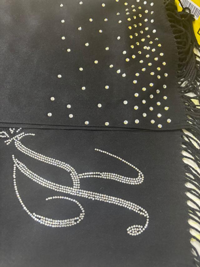 Shawls with initial + border